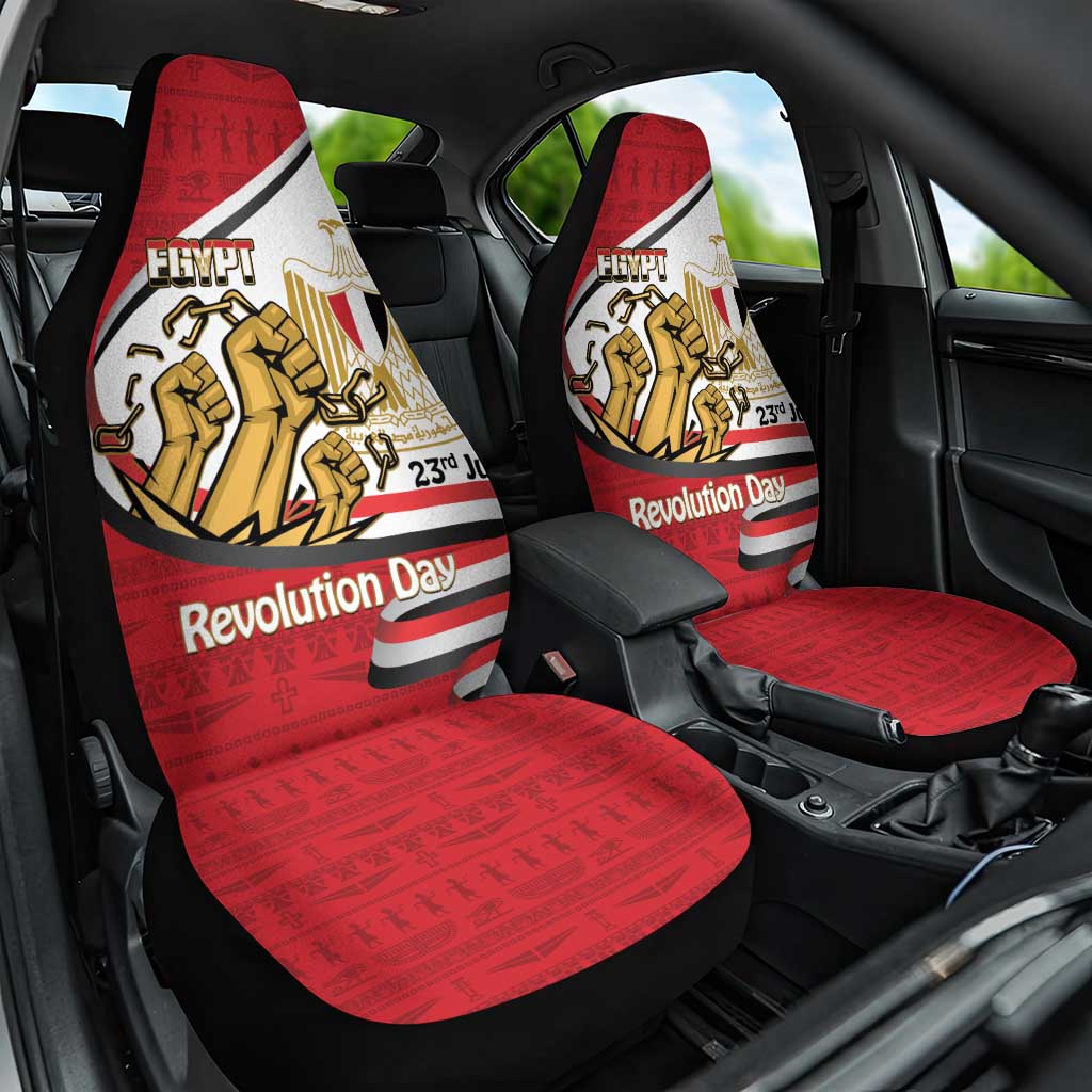 Egypt Revolution Day Car Seat Cover Coat of Arms Egyptian Pattern