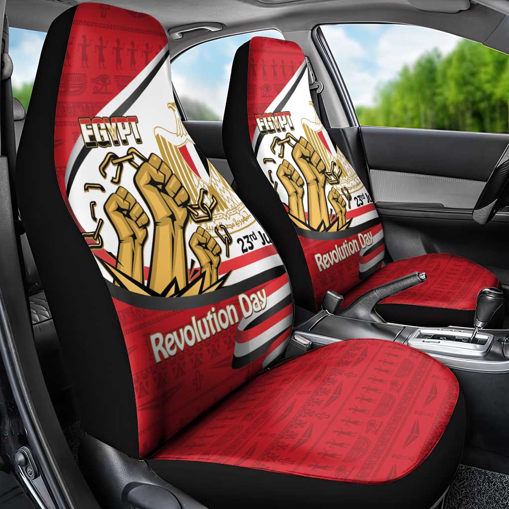 Egypt Revolution Day Car Seat Cover Coat of Arms Egyptian Pattern