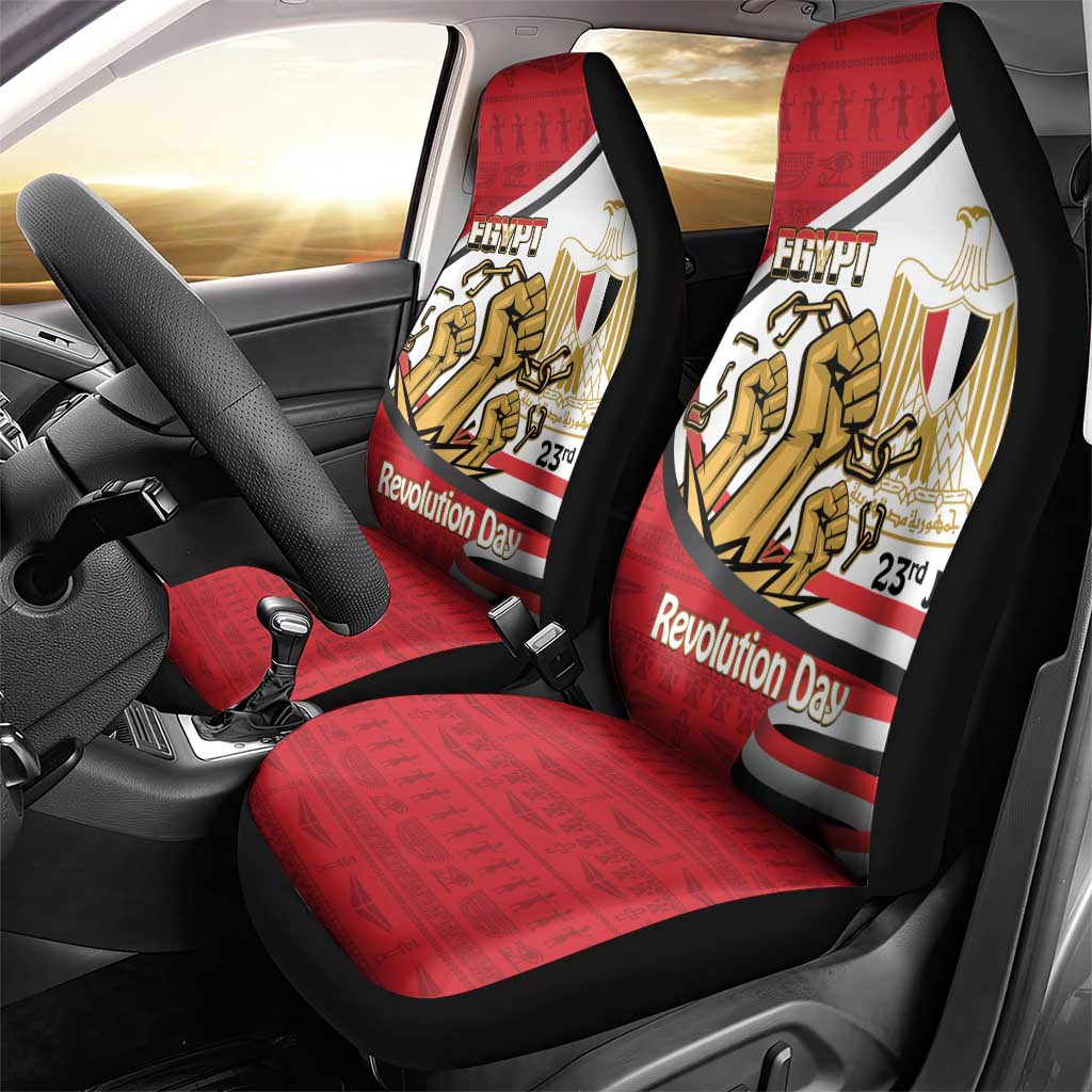 Egypt Revolution Day Car Seat Cover Coat of Arms Egyptian Pattern