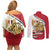 Egypt Revolution Day Couples Matching Off Shoulder Short Dress and Long Sleeve Button Shirt Coat of Arms Egyptian Pattern
