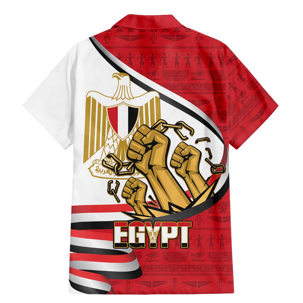 Egypt Revolution Day Family Matching Mermaid Dress and Hawaiian Shirt Coat of Arms Egyptian Pattern