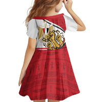 Egypt Revolution Day Family Matching Off Shoulder Maxi Dress and Hawaiian Shirt Coat of Arms Egyptian Pattern