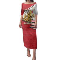 Egypt Revolution Day Family Matching Puletasi and Hawaiian Shirt Coat of Arms Egyptian Pattern