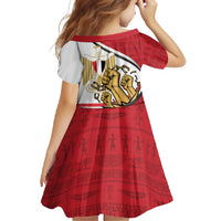 Egypt Revolution Day Family Matching Summer Maxi Dress and Hawaiian Shirt Coat of Arms Egyptian Pattern
