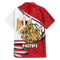 Egypt Revolution Day Family Matching Summer Maxi Dress and Hawaiian Shirt Coat of Arms Egyptian Pattern