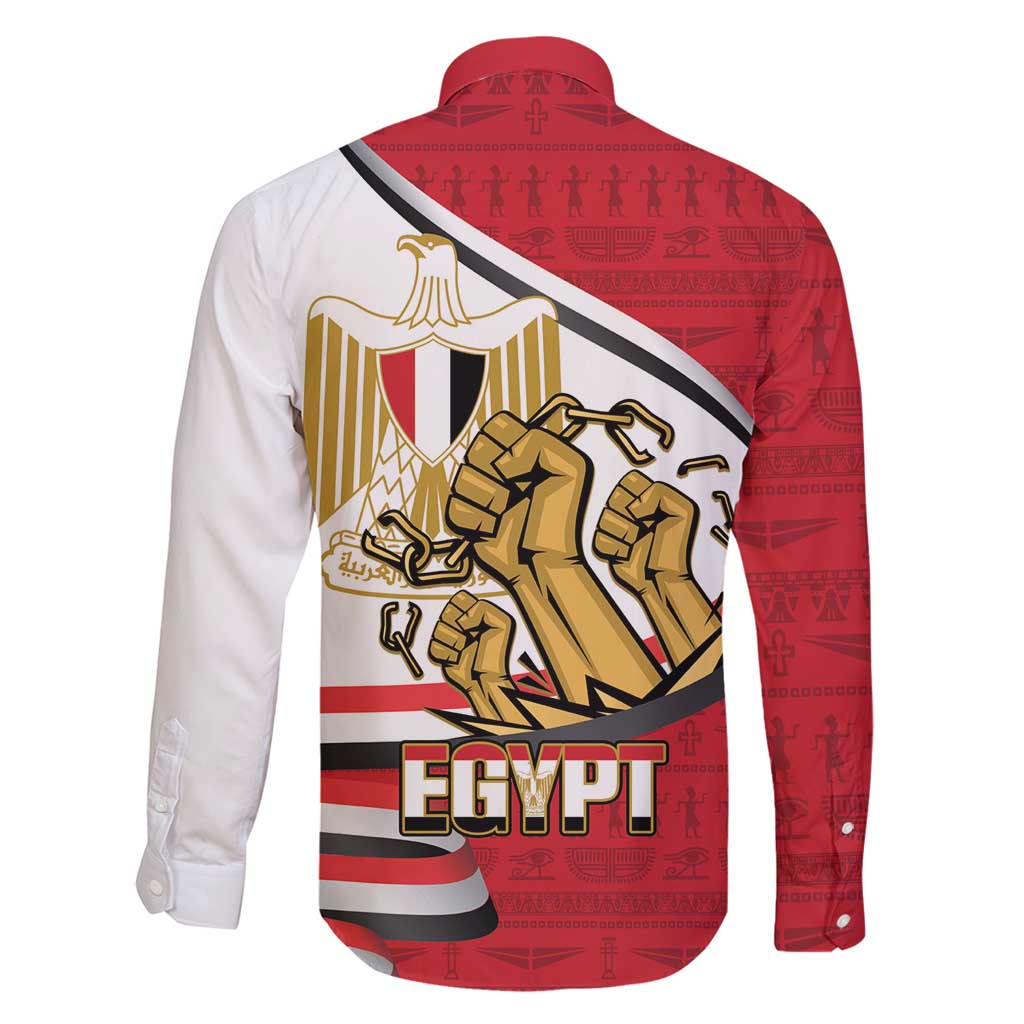 Egypt Revolution Day Family Matching Summer Maxi Dress and Hawaiian Shirt Coat of Arms Egyptian Pattern