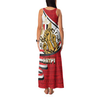 Egypt Revolution Day Family Matching Tank Maxi Dress and Hawaiian Shirt Coat of Arms Egyptian Pattern