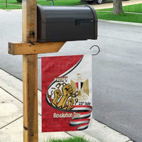 Egypt Revolution Day Garden Flag Coat of Arms Egyptian Pattern