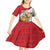 Egypt Revolution Day Kid Short Sleeve Dress Coat of Arms Egyptian Pattern