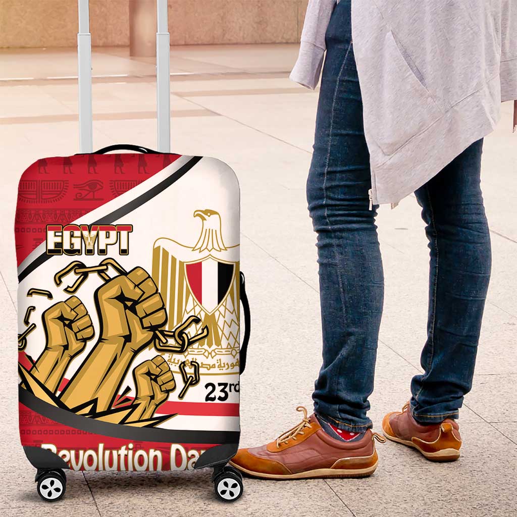 Egypt Revolution Day Luggage Cover Coat of Arms Egyptian Pattern