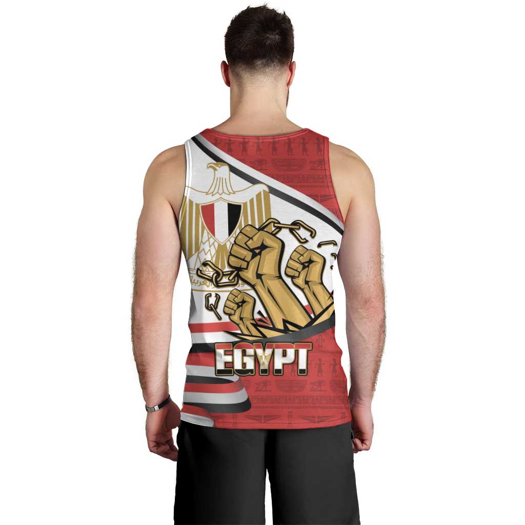 Egypt Revolution Day Men Tank Top Coat of Arms Egyptian Pattern