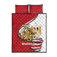 Egypt Revolution Day Quilt Bed Set Coat of Arms Egyptian Pattern