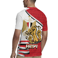 Egypt Revolution Day Rugby Jersey Coat of Arms Egyptian Pattern