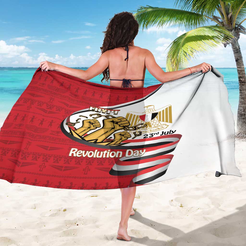 Egypt Revolution Day Sarong Coat of Arms Egyptian Pattern