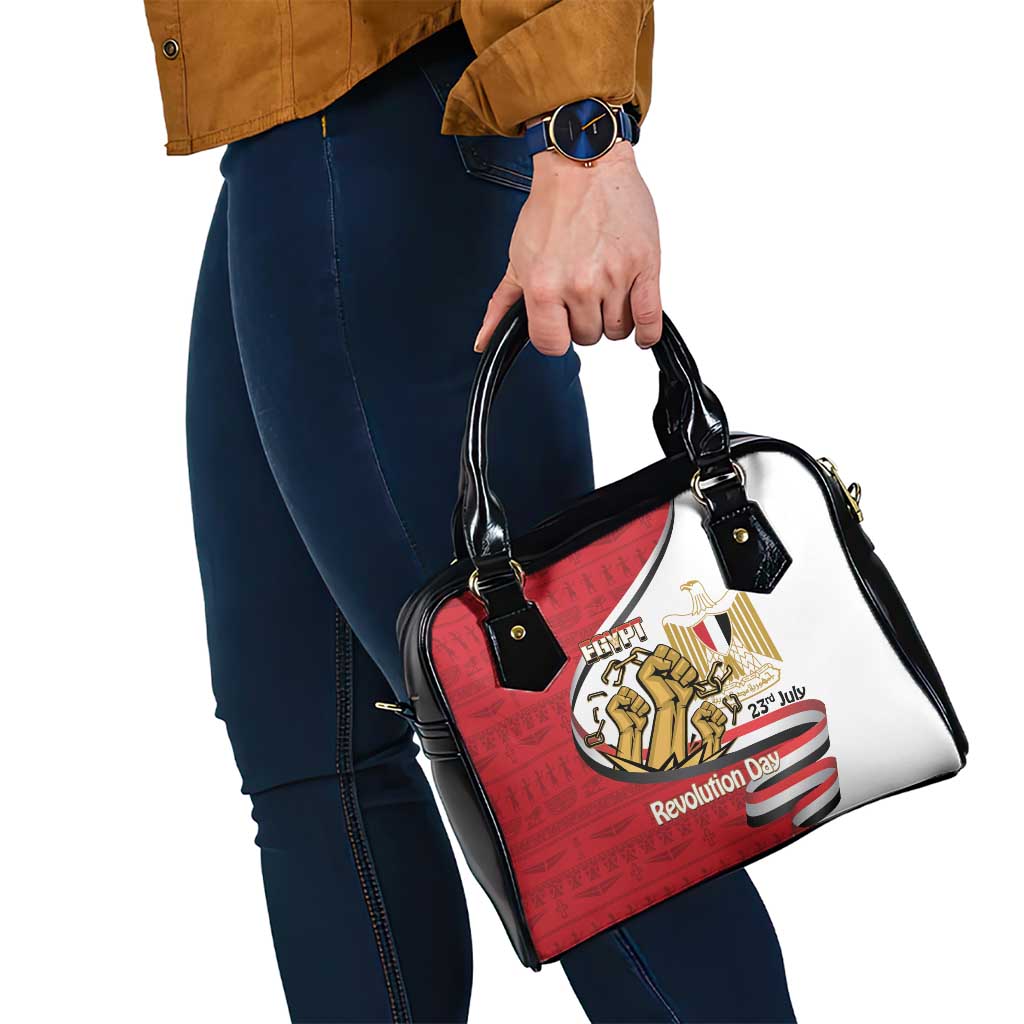 Egypt Revolution Day Shoulder Handbag Coat of Arms Egyptian Pattern