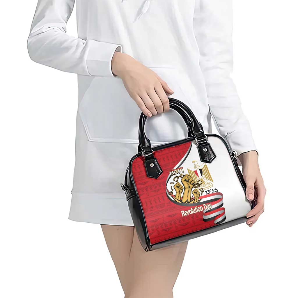 Egypt Revolution Day Shoulder Handbag Coat of Arms Egyptian Pattern