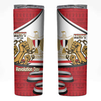 Egypt Revolution Day Skinny Tumbler Coat of Arms Egyptian Pattern