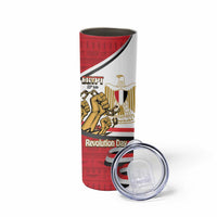Egypt Revolution Day Skinny Tumbler Coat of Arms Egyptian Pattern