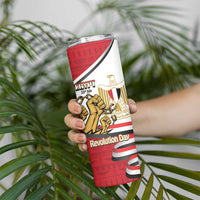 Egypt Revolution Day Skinny Tumbler Coat of Arms Egyptian Pattern