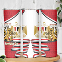 Egypt Revolution Day Skinny Tumbler Coat of Arms Egyptian Pattern