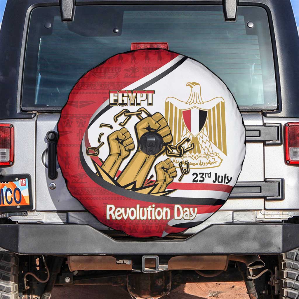 Egypt Revolution Day Spare Tire Cover Coat of Arms Egyptian Pattern