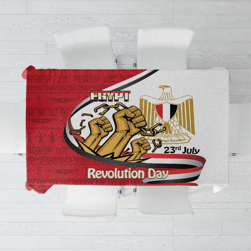 Egypt Revolution Day Tablecloth Coat of Arms Egyptian Pattern