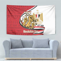 Egypt Revolution Day Tapestry Coat of Arms Egyptian Pattern