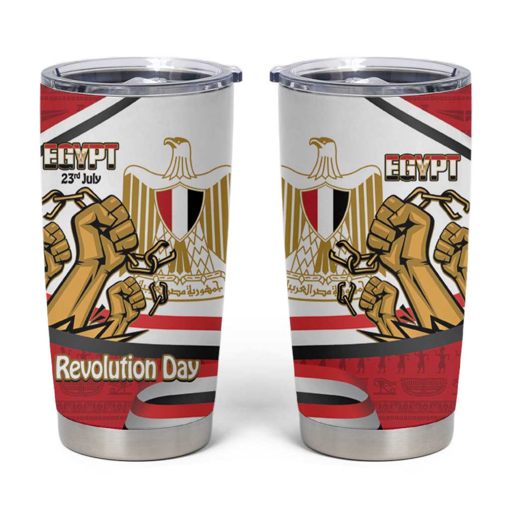 Egypt Revolution Day Tumbler Cup Coat of Arms Egyptian Pattern