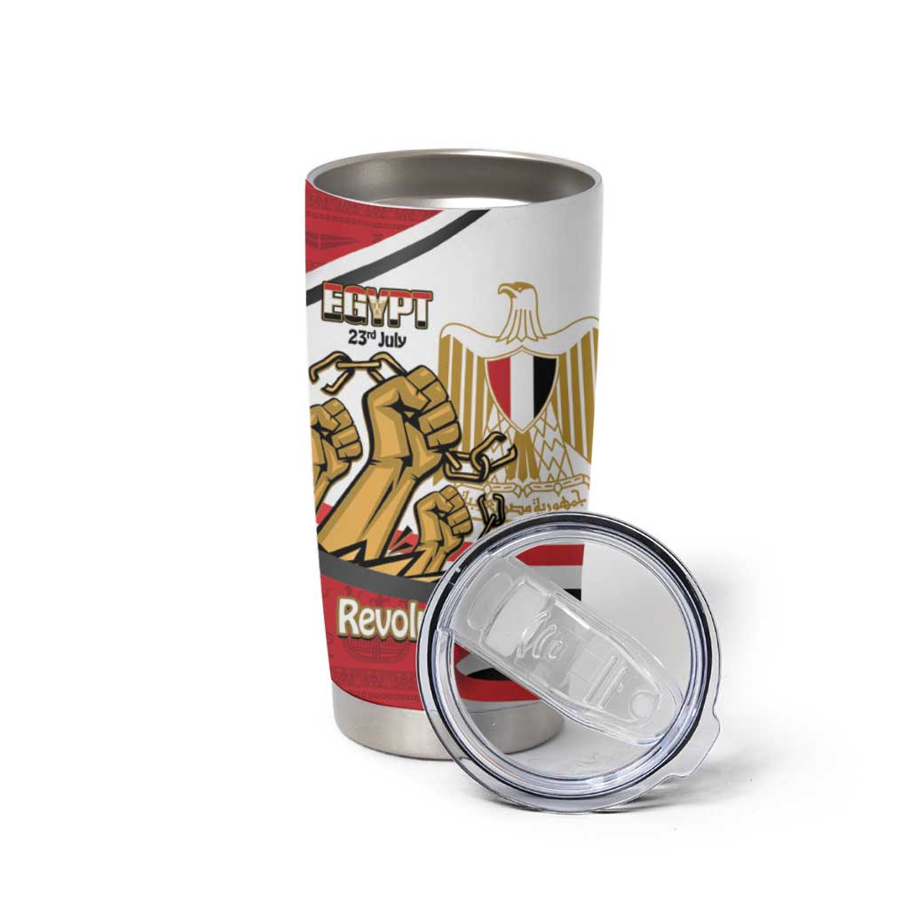 Egypt Revolution Day Tumbler Cup Coat of Arms Egyptian Pattern