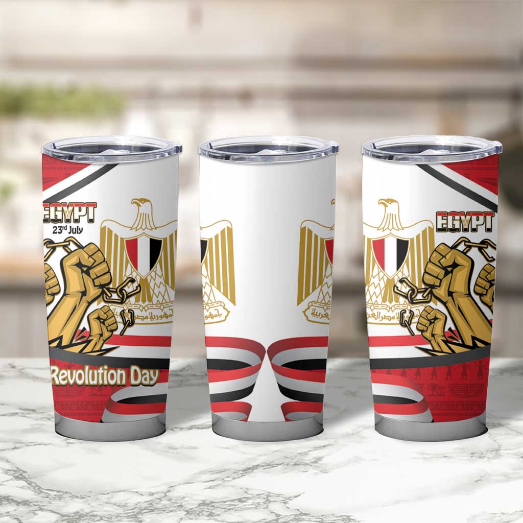 Egypt Revolution Day Tumbler Cup Coat of Arms Egyptian Pattern