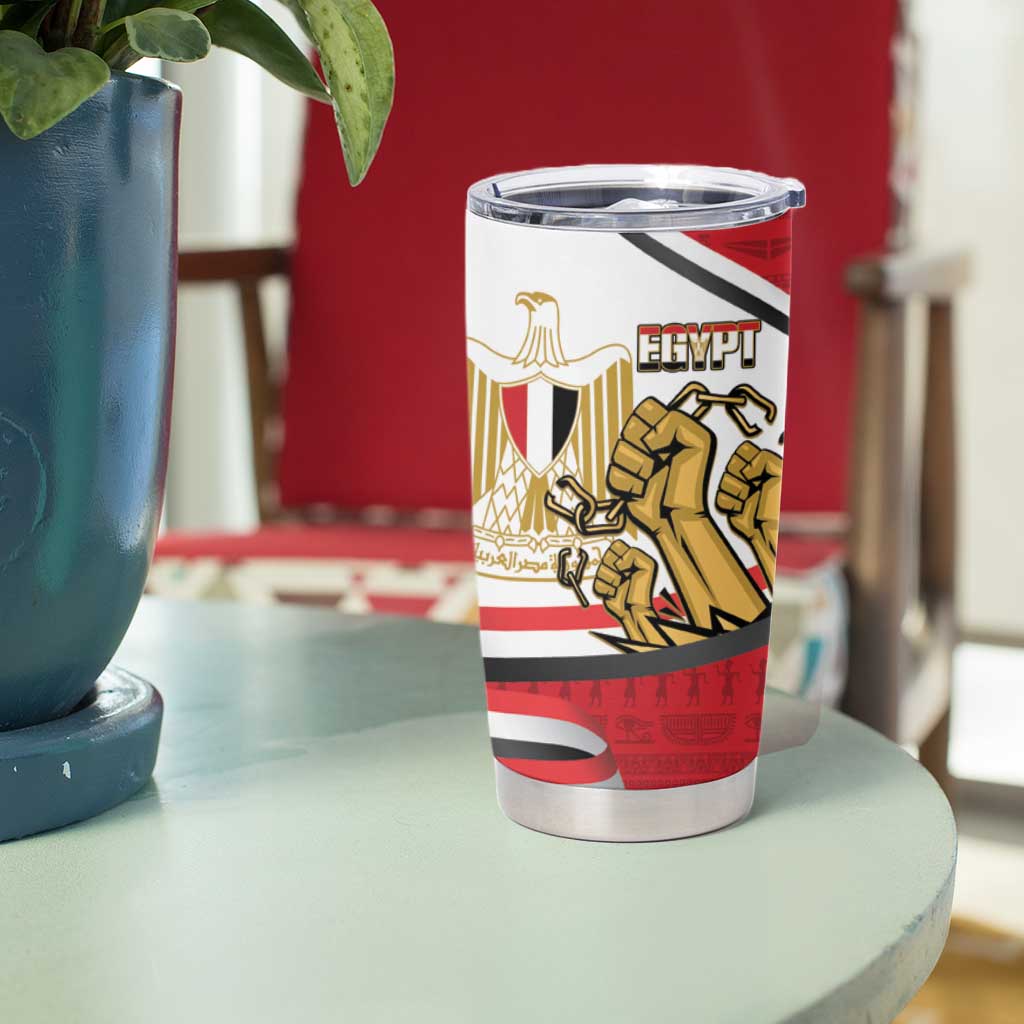 Egypt Revolution Day Tumbler Cup Coat of Arms Egyptian Pattern