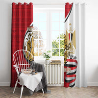 Egypt Revolution Day Window Curtain Coat of Arms Egyptian Pattern