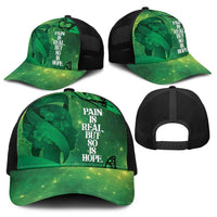 World Mental Health Awareness Month Baseball Net Cap Warriors Brave Strong Galaxy Vibes - Wonder Print Shop