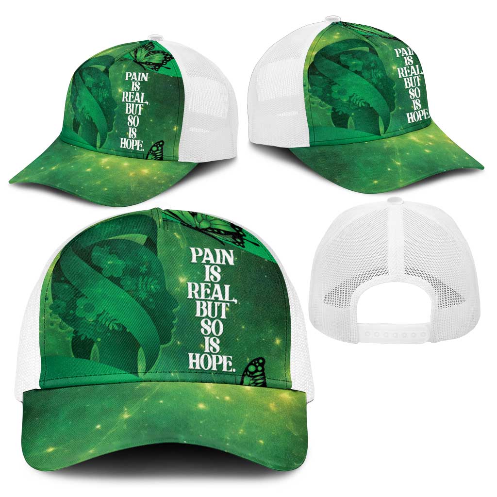 World Mental Health Awareness Month Baseball Net Cap Warriors Brave Strong Galaxy Vibes - Wonder Print Shop