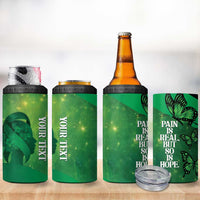 Personalised World Mental Health Awareness Month 4 in 1 Can Cooler Tumbler Warriors Brave Strong Galaxy Vibes