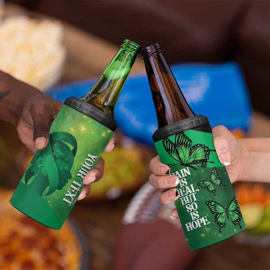 Personalised World Mental Health Awareness Month 4 in 1 Can Cooler Tumbler Warriors Brave Strong Galaxy Vibes