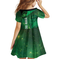 Personalised World Mental Health Awareness Month Family Matching Off The Shoulder Long Sleeve Dress and Hawaiian Shirt Warriors Brave Strong Galaxy Vibes