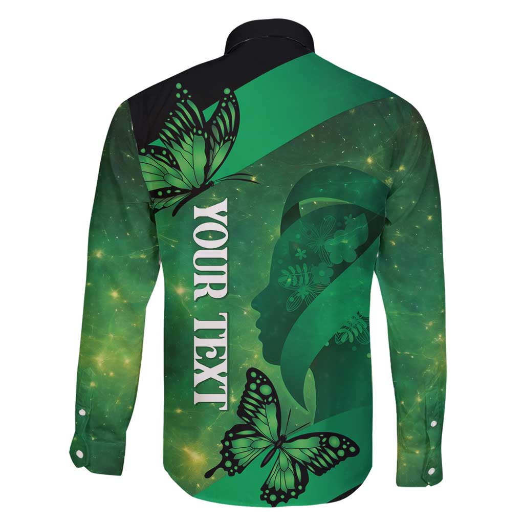 Personalised World Mental Health Awareness Month Family Matching Off Shoulder Maxi Dress and Hawaiian Shirt Warriors Brave Strong Galaxy Vibes