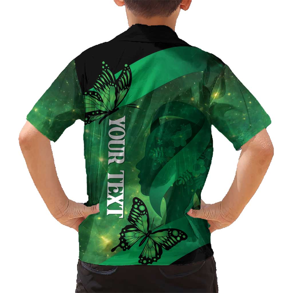 Personalised World Mental Health Awareness Month Family Matching Short Sleeve Bodycon Dress and Hawaiian Shirt Warriors Brave Strong Galaxy Vibes