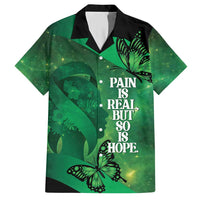 Personalised World Mental Health Awareness Month Family Matching Short Sleeve Bodycon Dress and Hawaiian Shirt Warriors Brave Strong Galaxy Vibes