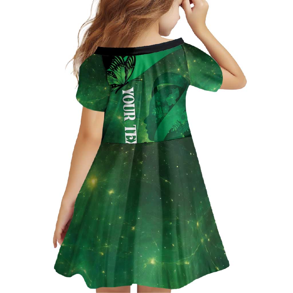 Personalised World Mental Health Awareness Month Family Matching Tank Maxi Dress and Hawaiian Shirt Warriors Brave Strong Galaxy Vibes