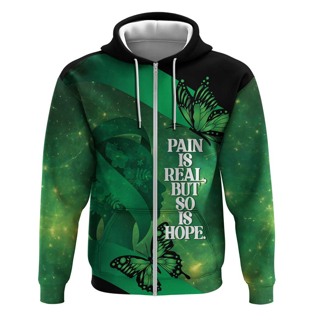 Personalised World Mental Health Awareness Month Hoodie Warriors Brave Strong Galaxy Vibes