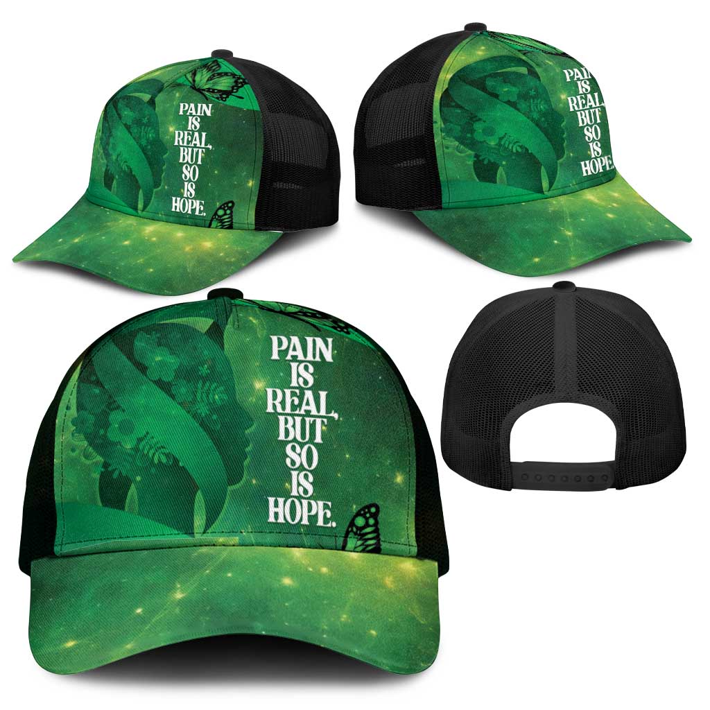 World Mental Health Awareness Month Mesh Trucker Cap Warriors Brave Strong Galaxy Vibes - Wonder Print Shop
