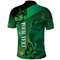 Personalised World Mental Health Awareness Month Polo Shirt Warriors Brave Strong Galaxy Vibes