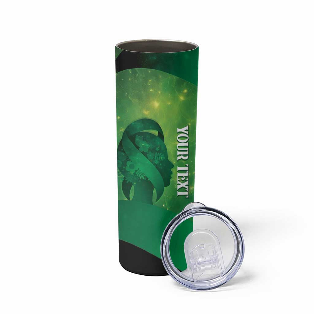 Personalised World Mental Health Awareness Month Skinny Tumbler Warriors Brave Strong Galaxy Vibes