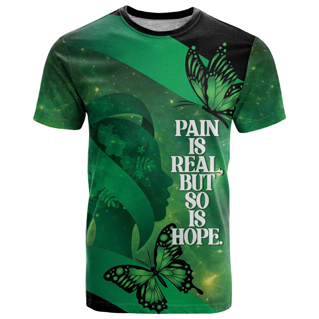 Personalised World Mental Health Awareness Month T Shirt Warriors Brave Strong Galaxy Vibes