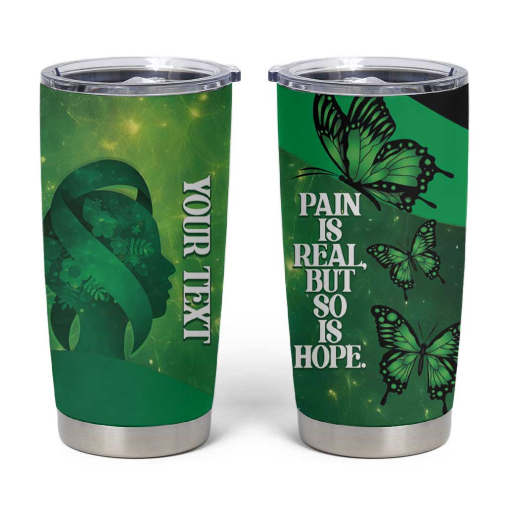 Personalised World Mental Health Awareness Month Tumbler Cup Warriors Brave Strong Galaxy Vibes