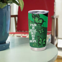 Personalised World Mental Health Awareness Month Tumbler Cup Warriors Brave Strong Galaxy Vibes