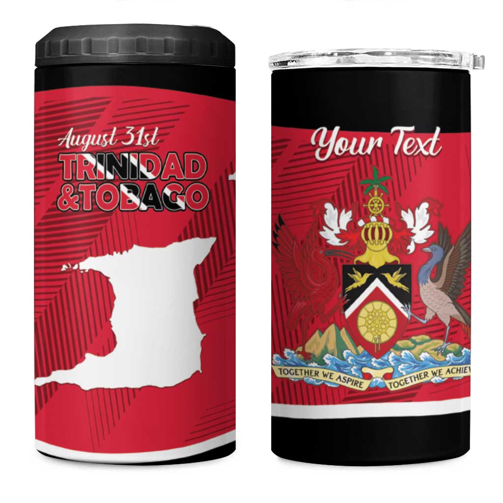 Personalized Trinidad and Tobago Independence Day 4 in 1 Can Cooler Tumbler August 31st Proud - Wonder Print Shop