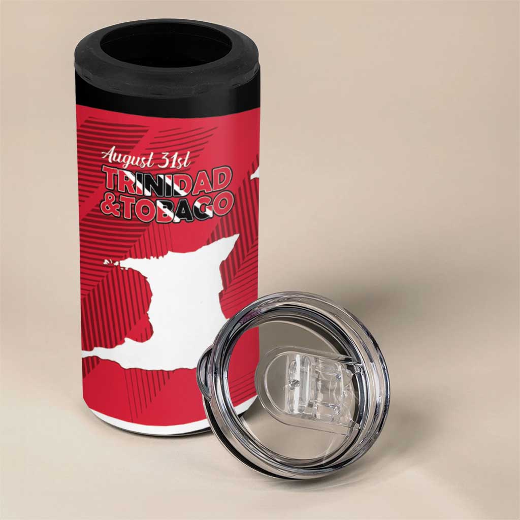 Personalized Trinidad and Tobago Independence Day 4 in 1 Can Cooler Tumbler August 31st Proud - Wonder Print Shop